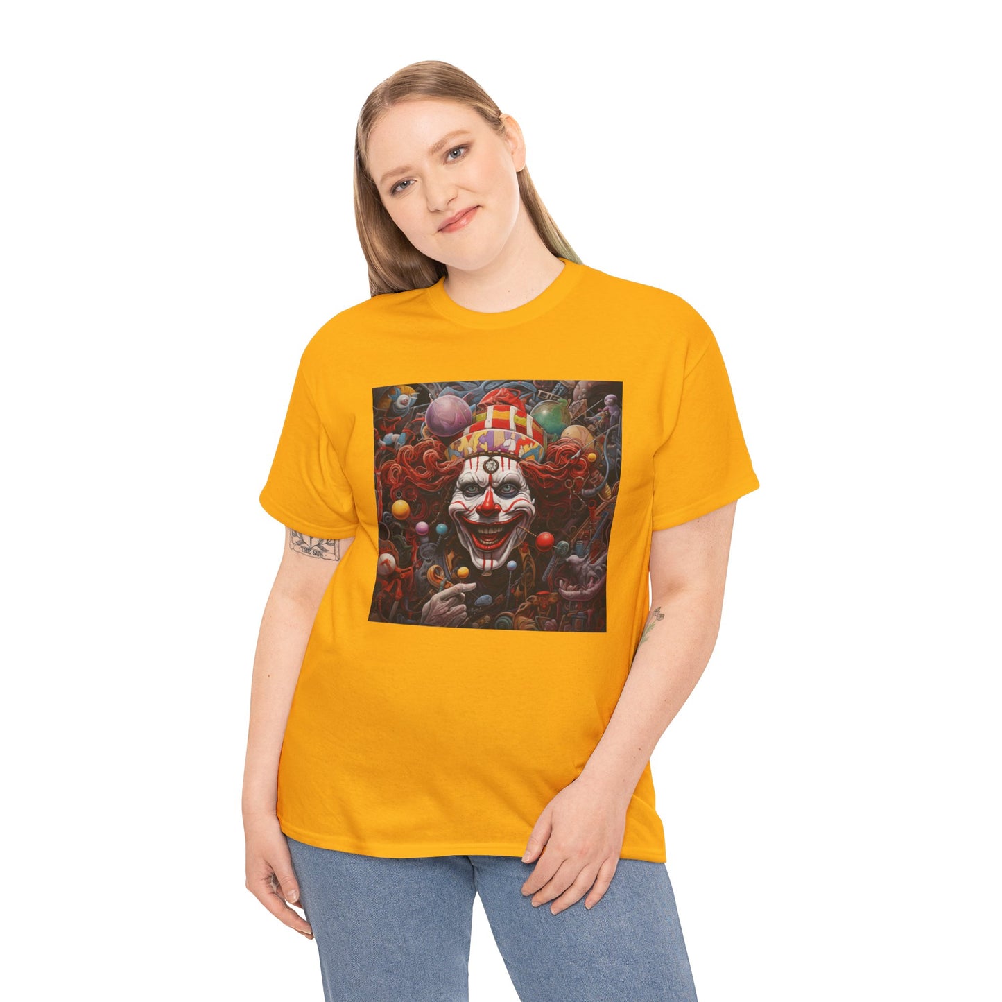 Clown Mutiny Face Unisex Heavy Cotton Tee