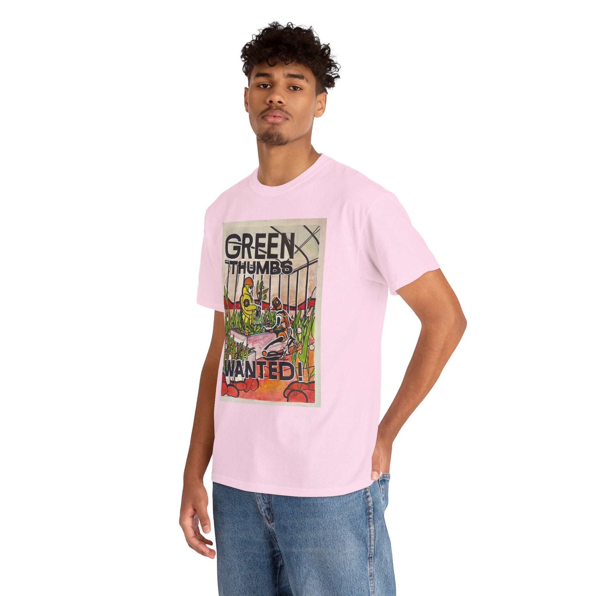 Martian Green Thumbs Unisex Heavy Cotton Tee