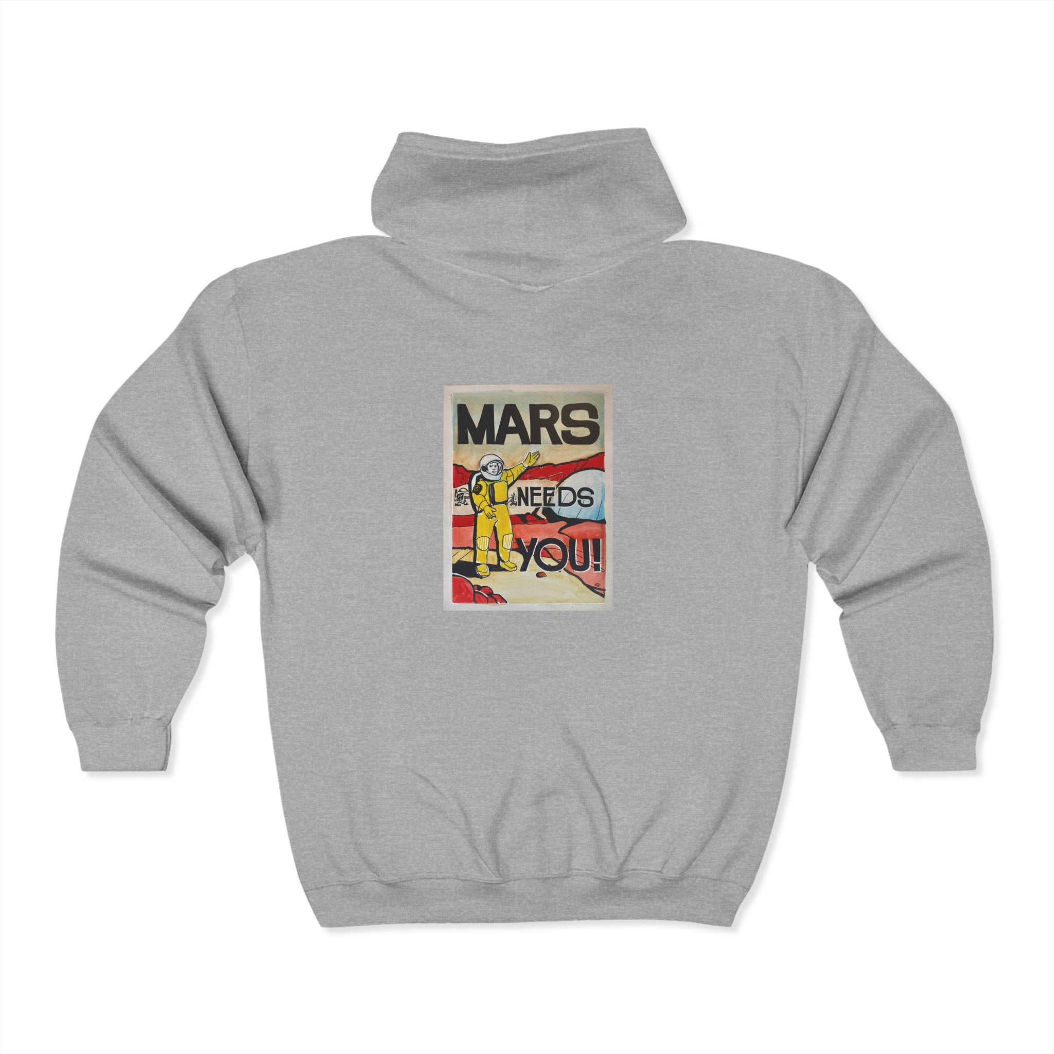 Mars Needs You Unisex Heavy Blend Full Zip Hooded Sweatshirt