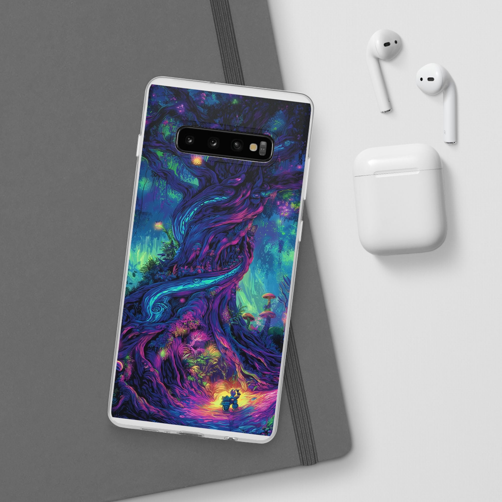Psychedelic Tree Vibrant Fantasy Flexi Case - Enchanted Forest Design