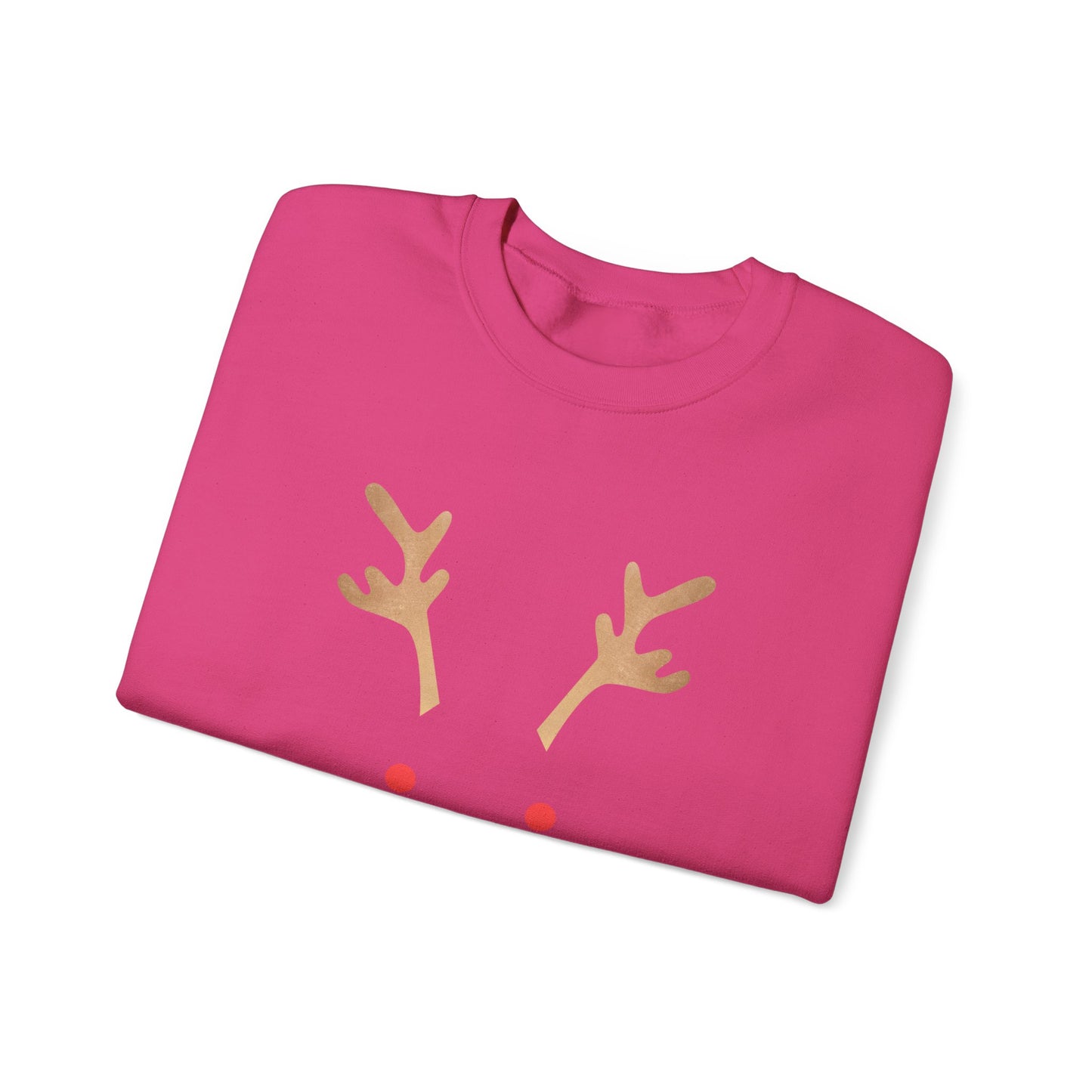 Red Eyed Reindeer Unisex Heavy Blend Crewneck Sweatshirt