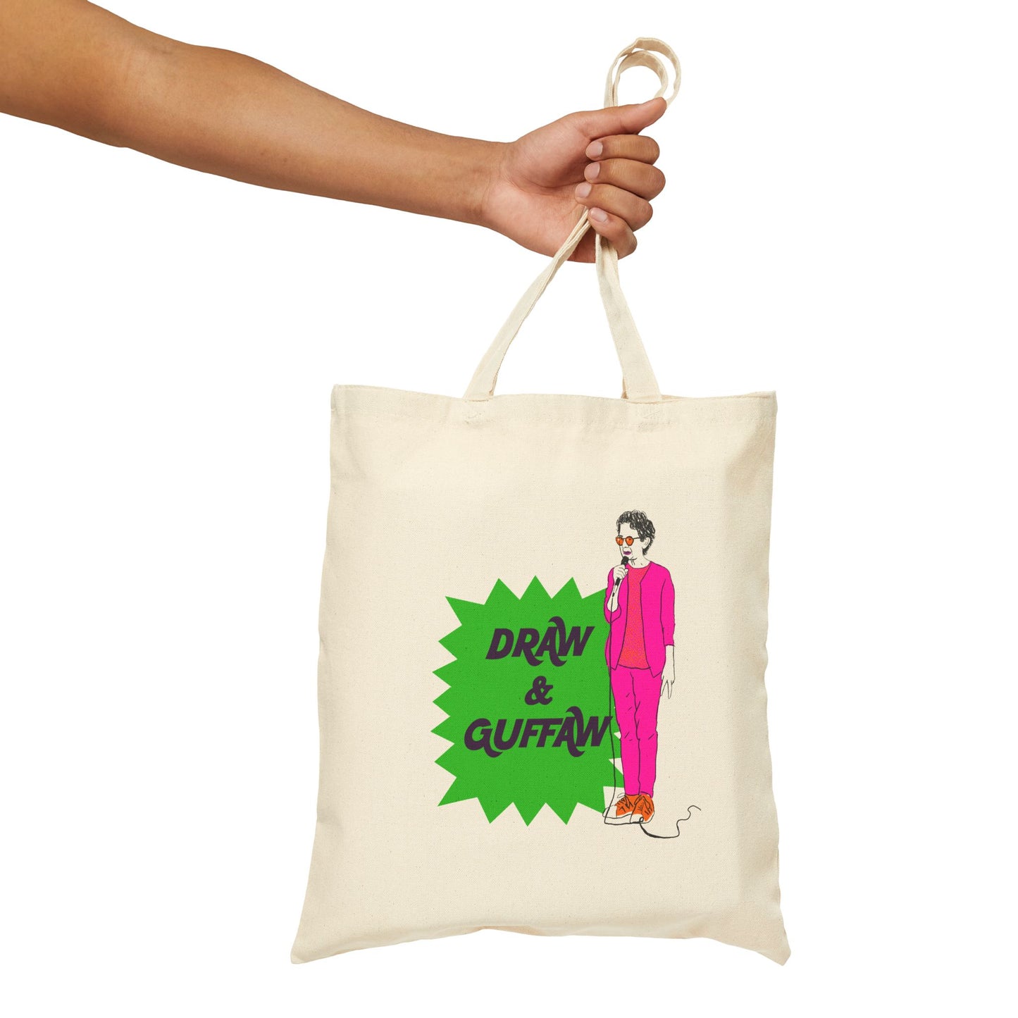 Draw & Guffaw Cotton Canvas Tote Bag