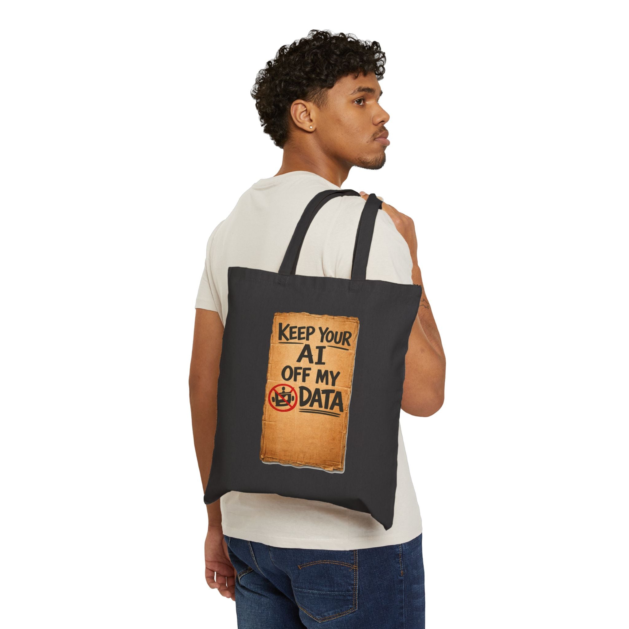 Keep Your AI Off My Data Canvas Tote – Privacy Protest Eco Bag