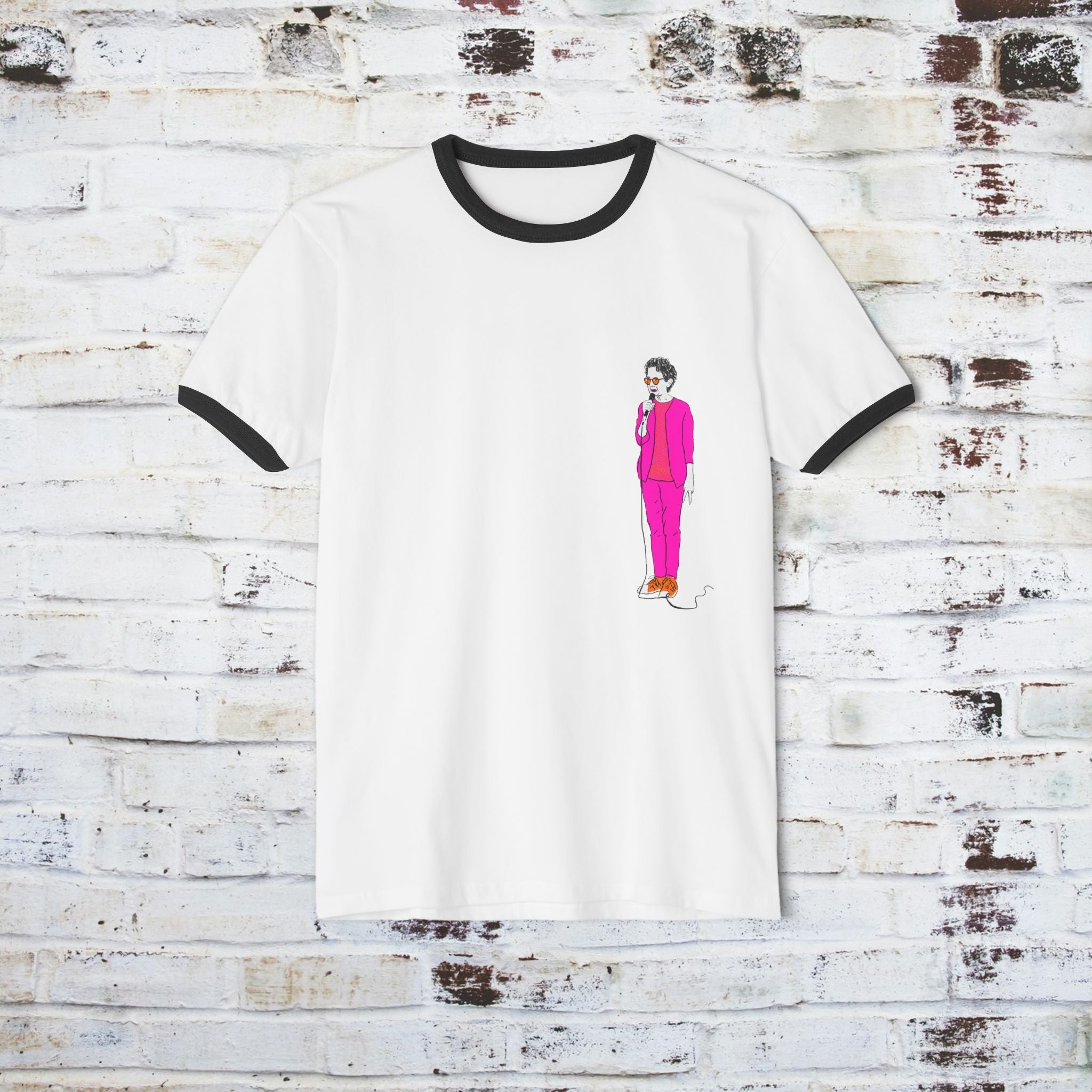 Draw and Guffaw Loren K Little Old Lesbian Unisex Cotton Ringer T-Shirt