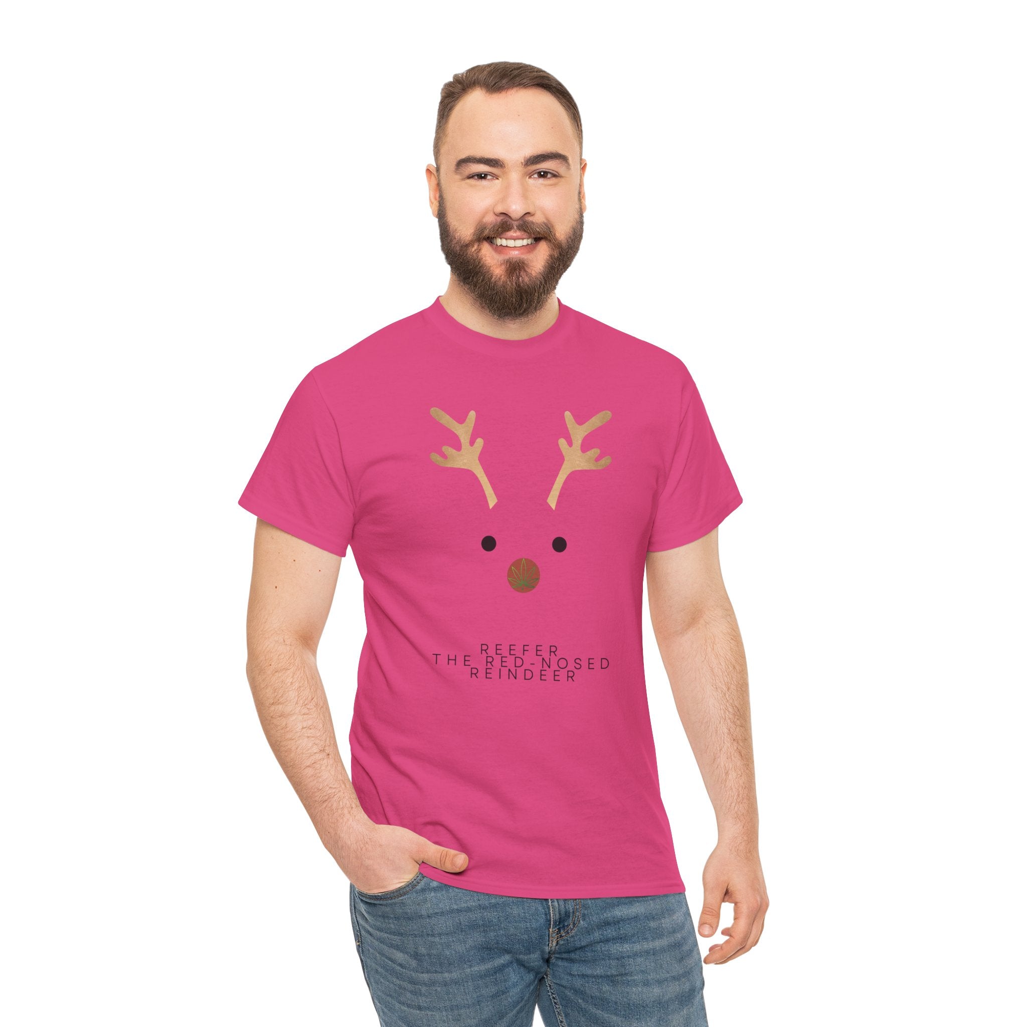 Reindeer Unisex Heavy Cotton Tee