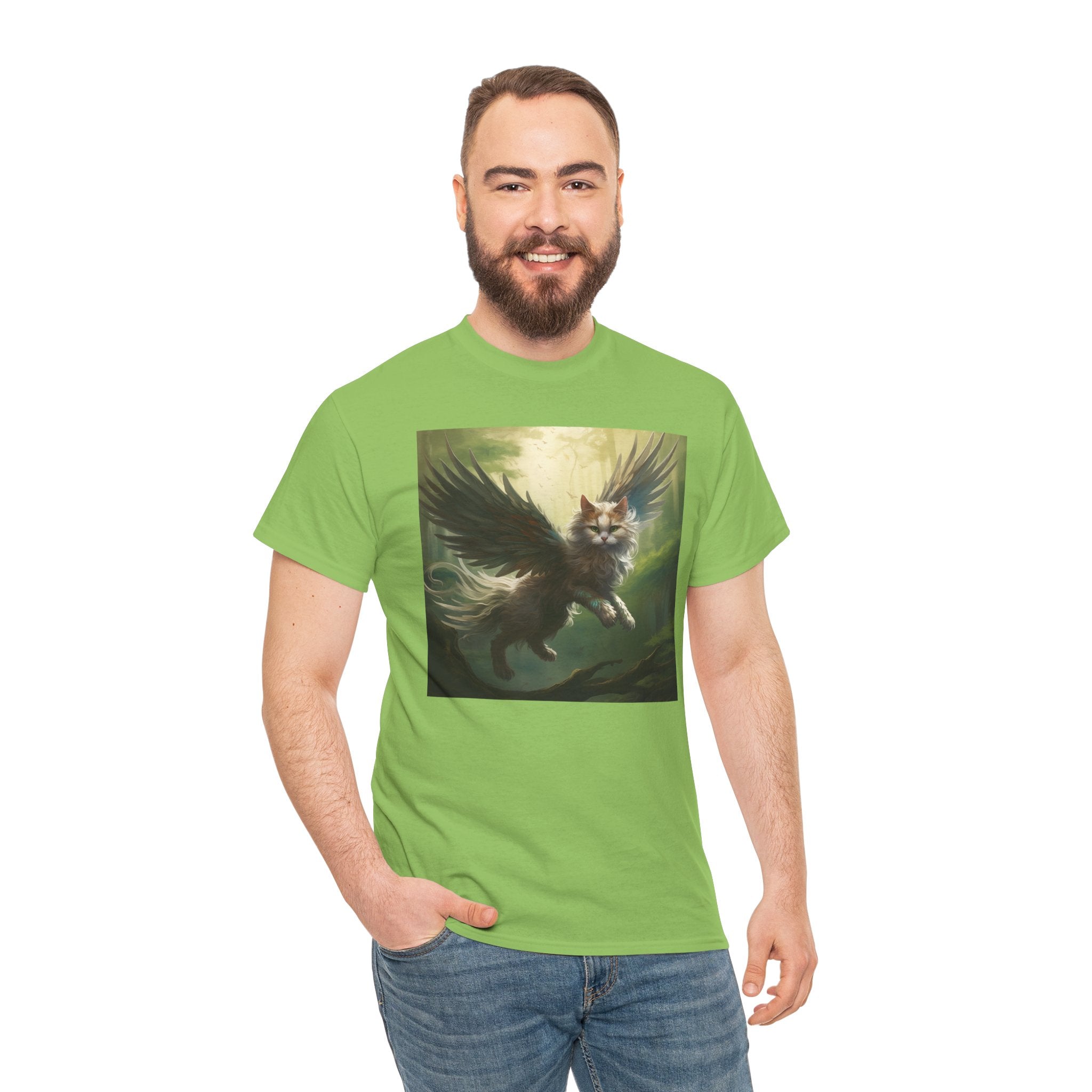 Fantasy Cat Unisex Heavy Cotton Tee