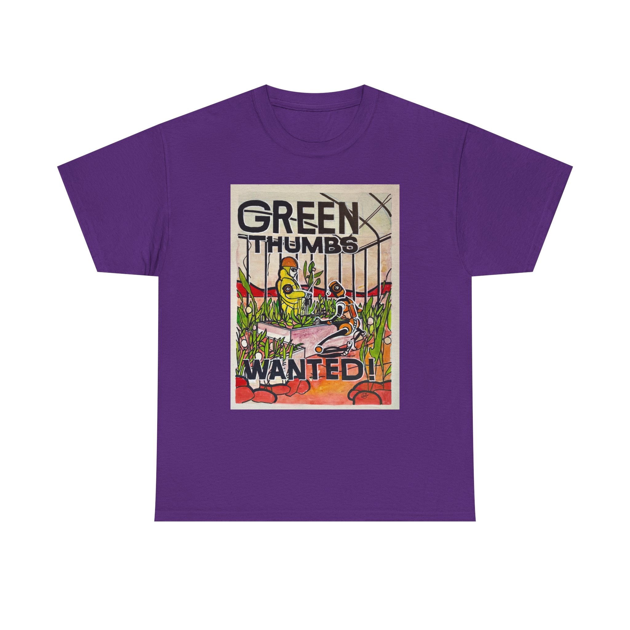 Martian Green Thumbs Unisex Heavy Cotton Tee