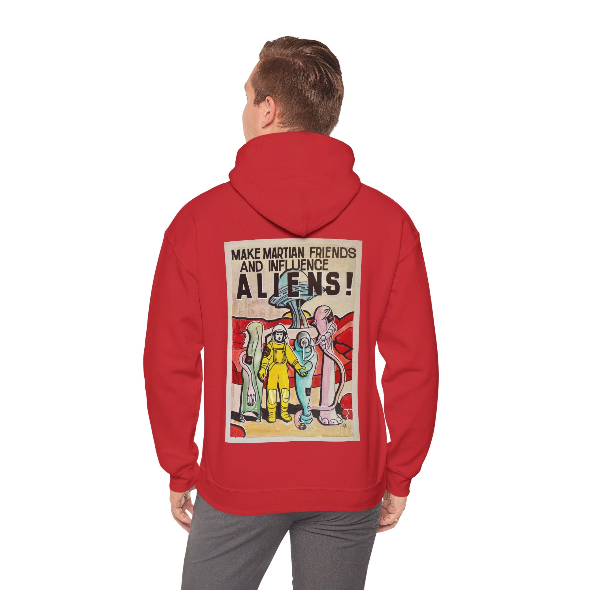 Mars Aliens Unisex Heavy Blend Hooded Sweatshirt