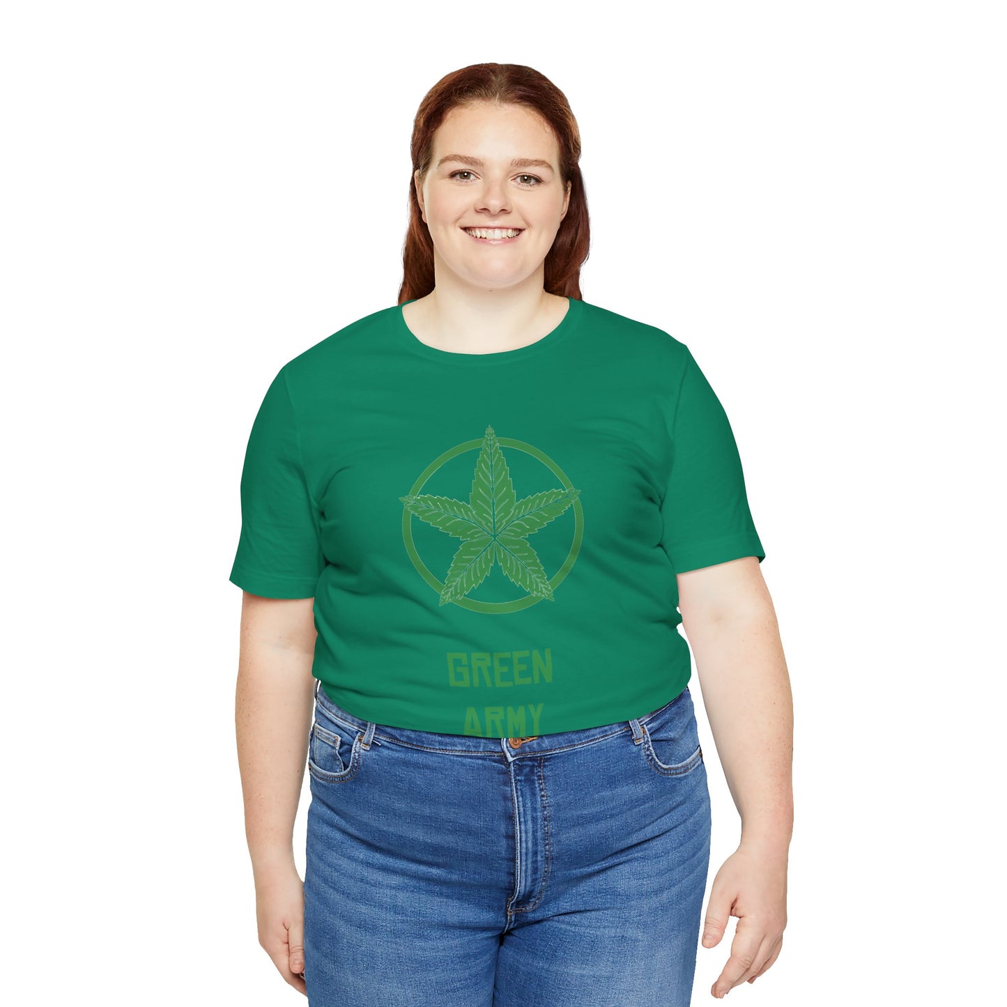 Green Army Star Unisex Jersey Short Sleeve Tee