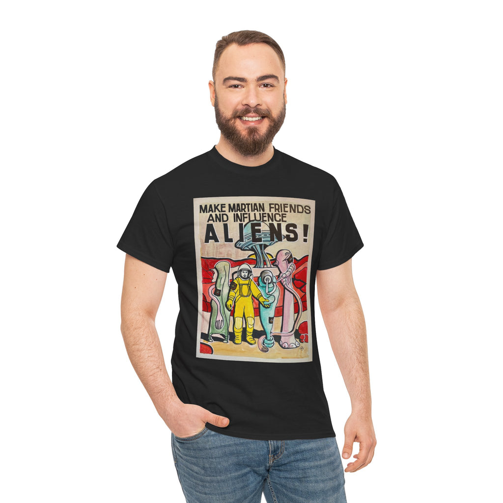 Mars Aliens Unisex Heavy Cotton Tee