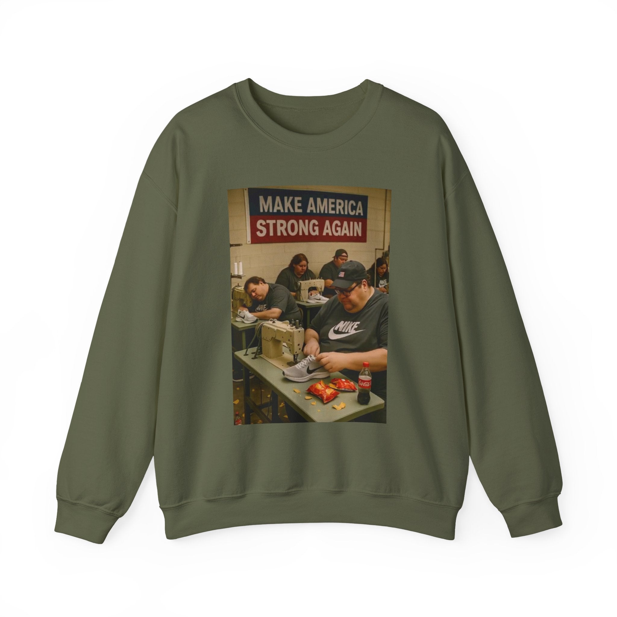Unisex Heavy Blend Crewneck Sweatshirt - Make America Strong Again