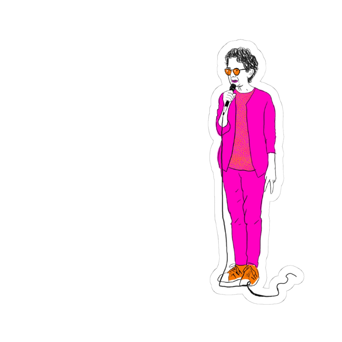 Draw and Guffaw Loren K Little Old Lesbian Kiss-Cut Stickers