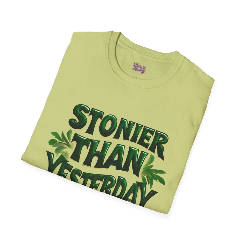 Stoner Vibes Unisex Softstyle T-Shirt - 'Stoner Than Yesterday' Graphic Tee