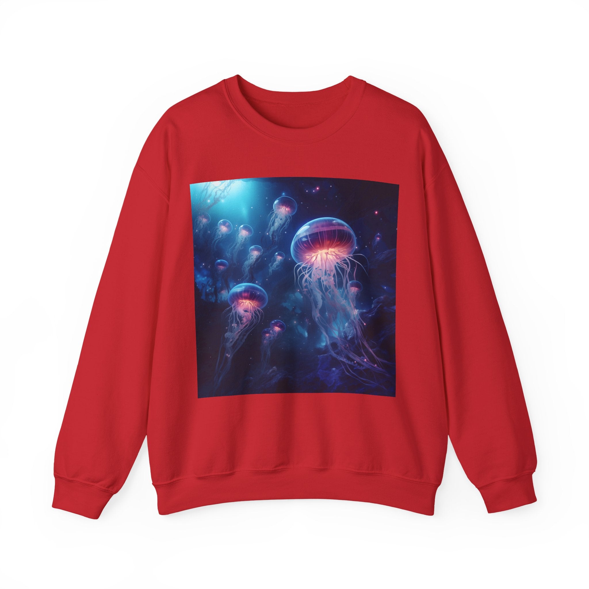 Jellyfish in Space Unisex Heavy Blend Crewneck Sweatshirt