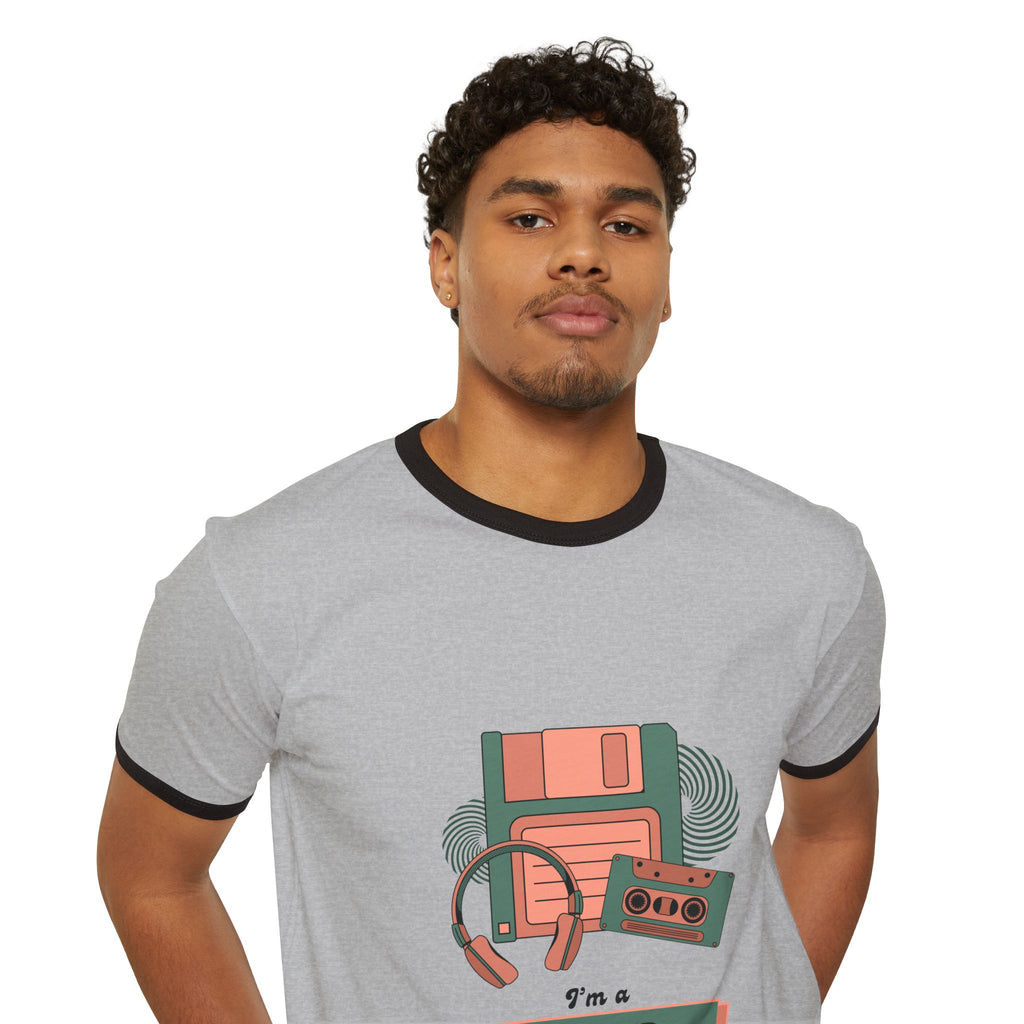 90's Kid Unisex Cotton Ringer T-Shirt - Retro Style Tee for Nostalgic Vibes