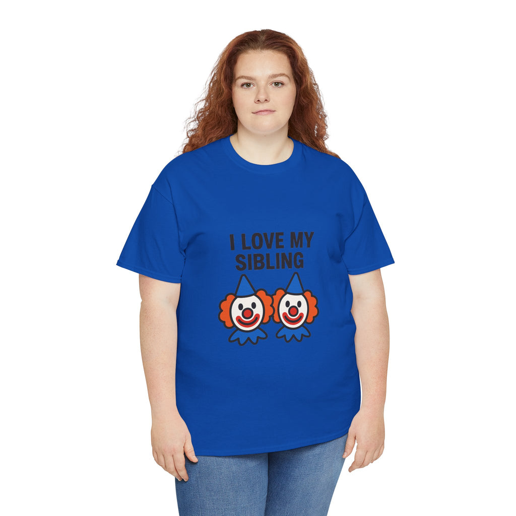 Funny Clown Sibling Love Unisex Cotton Tee