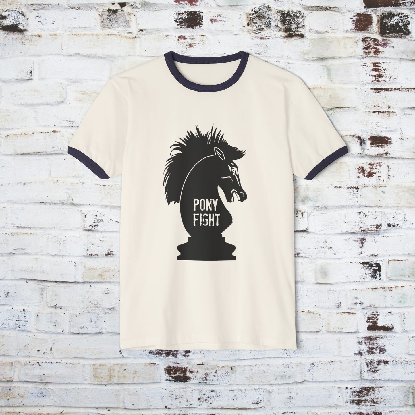 Pony Fight v3 Unisex Cotton Ringer T-Shirt