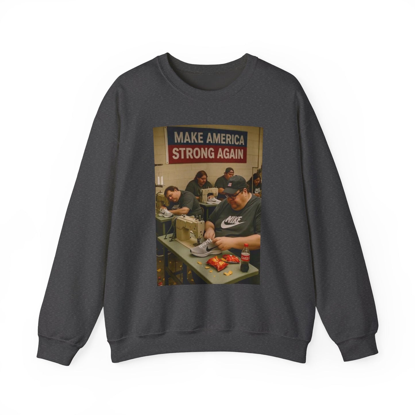 Unisex Heavy Blend Crewneck Sweatshirt - Make America Strong Again