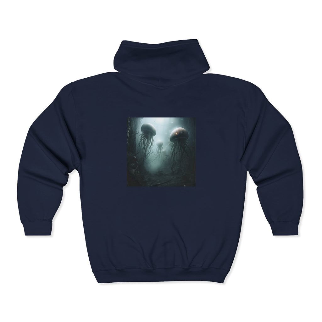 Alien Jellyfish Unisex Heavy Blend Full Zip Hooded Sweatshirt