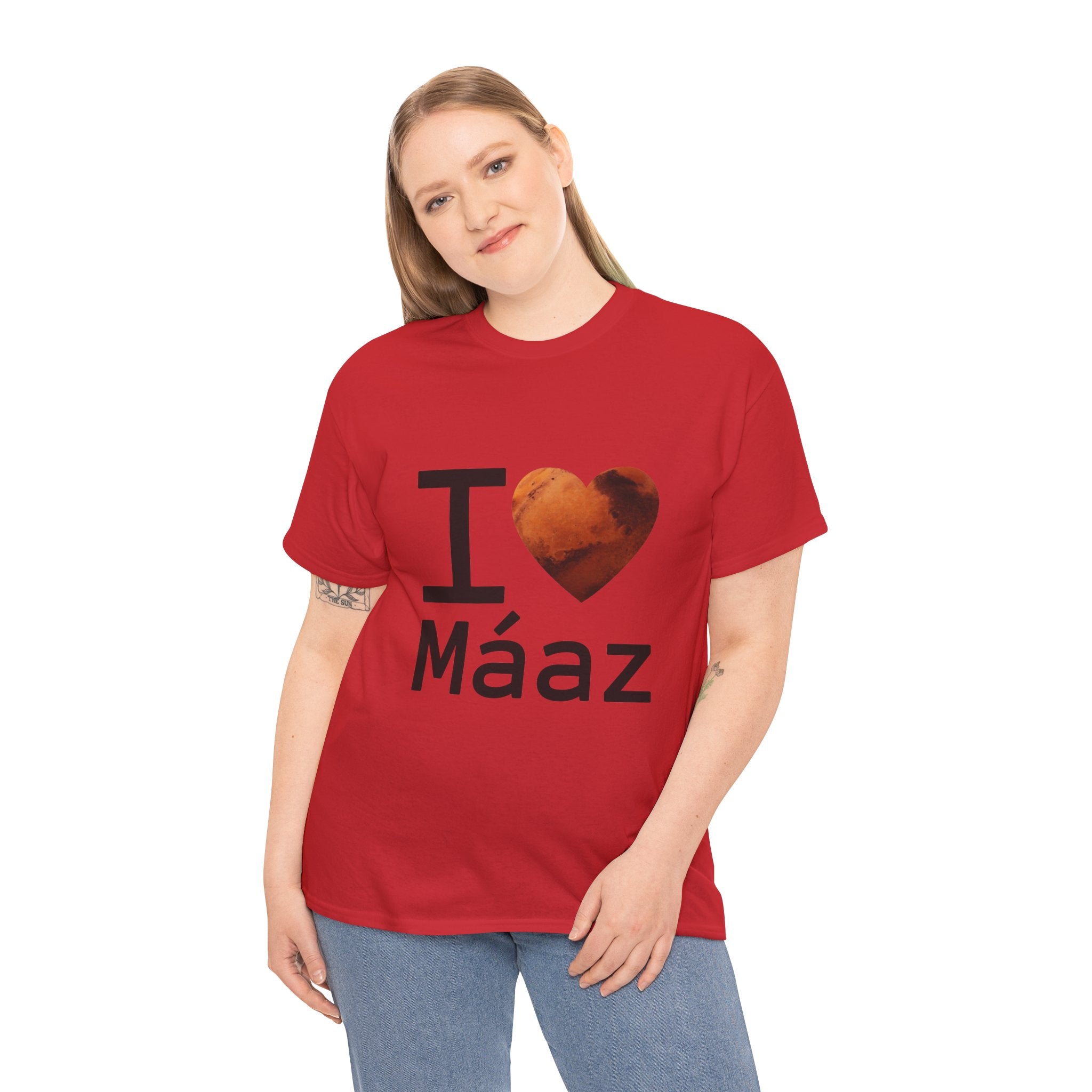 I Love Mars Unisex Heavy Cotton Tee
