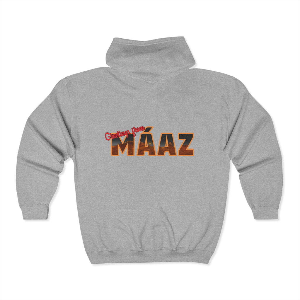 Greetings from Máaz Unisex Heavy Blend Full Zip Hooded Sweatshirt