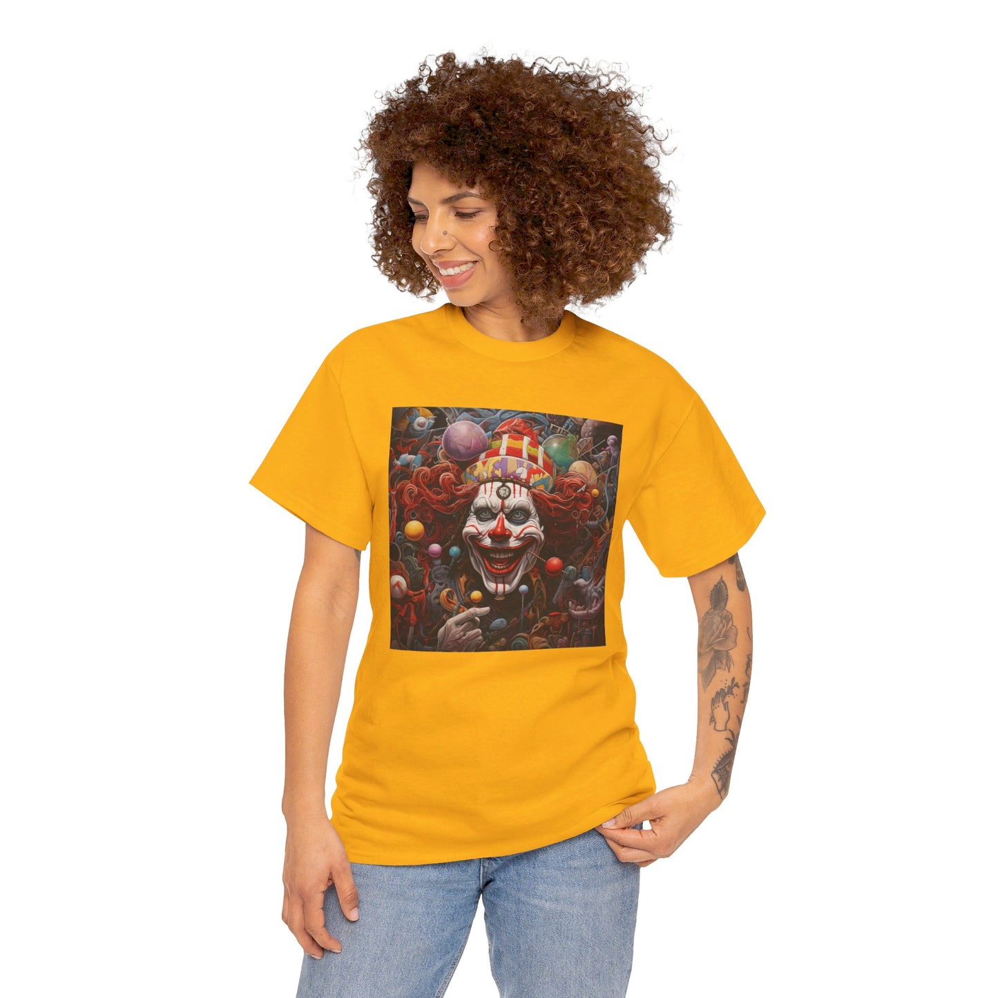 Clown Mutiny Face Unisex Heavy Cotton Tee