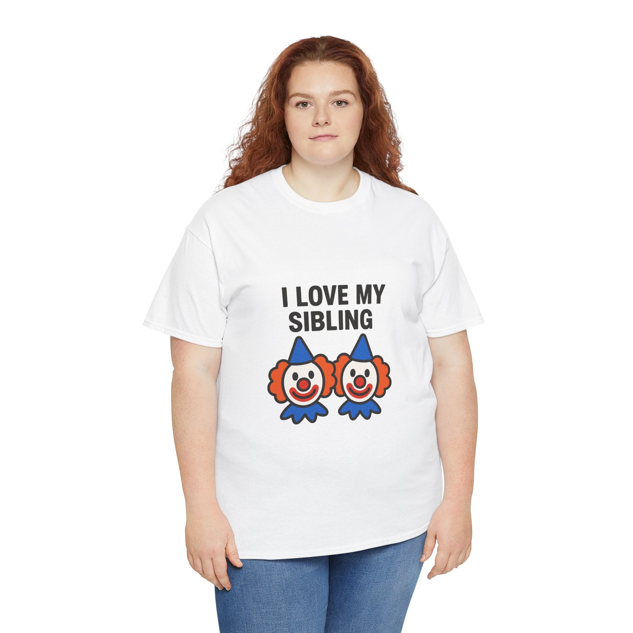 Funny Clown Sibling Love Unisex Cotton Tee