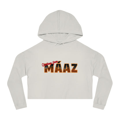 Mars Needs You Stylish Women’s Cropped Hooded Sweatshirt - 'Greetings From Maaz' & 'Mars Needs You' Design