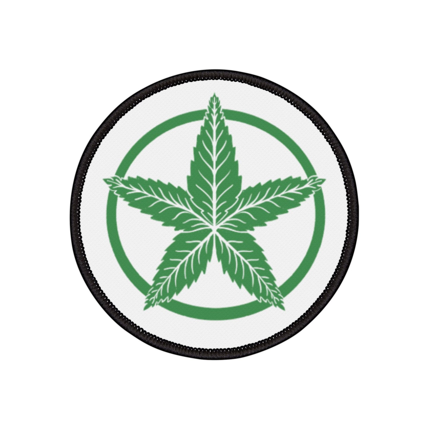 Green Army Star Iron-On Patches | Stylish Embroidered Patches for Jackets & Bags