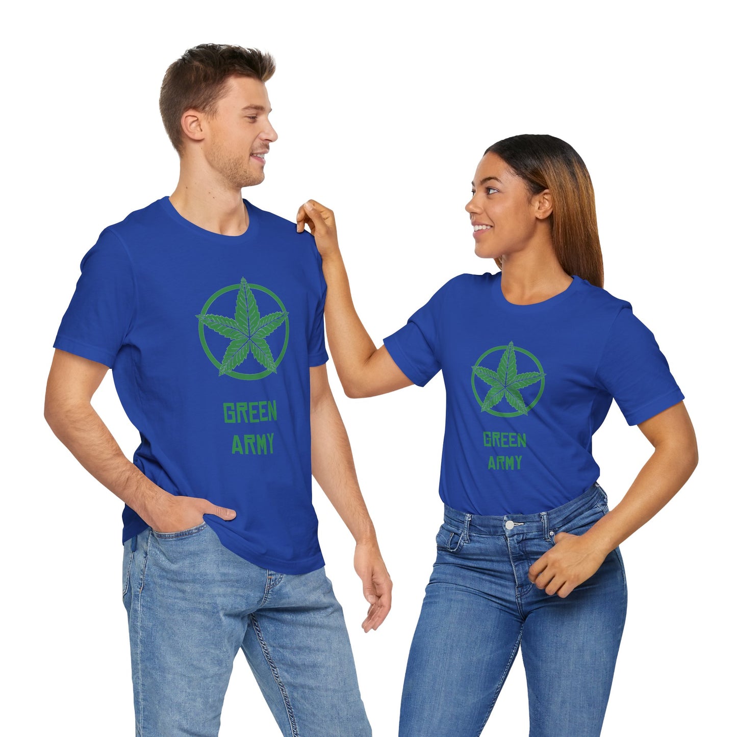 Green Army Star Unisex Jersey Short Sleeve Tee