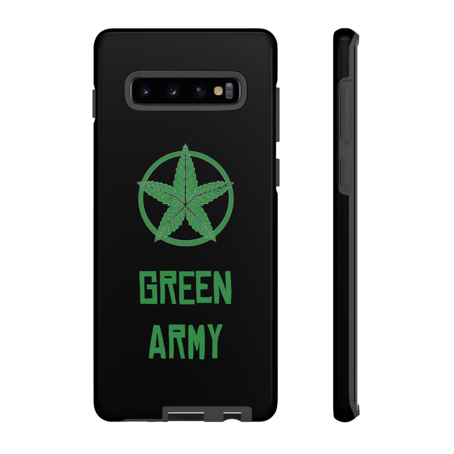 Black Full Green Army Star Leaf Tough Cases