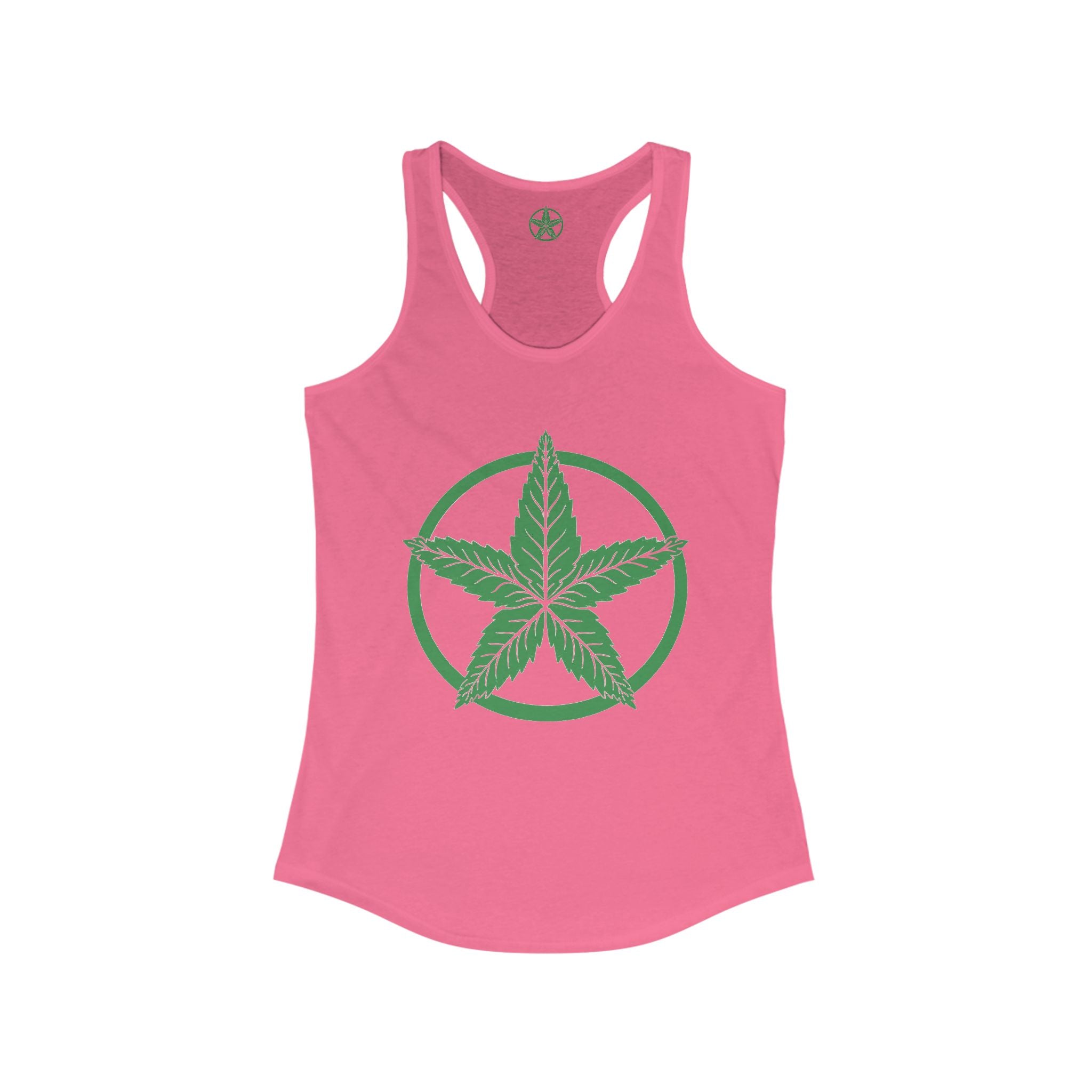Green Army Star Leaf Women's Ideal Racerback Tank