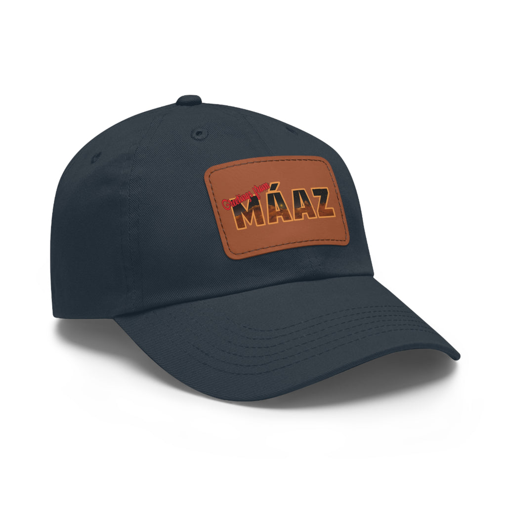 Greetings from Máaz Dad Hat with Leather Patch (Rectangle)