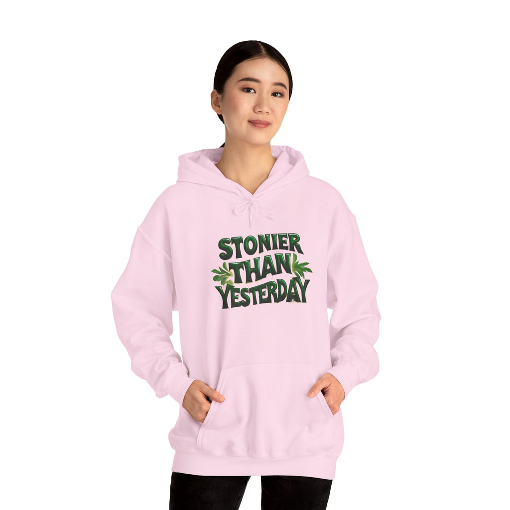 Stoner Vibes Unisex Hooded Sweatshirt - 'Stonier Than Yesterday'