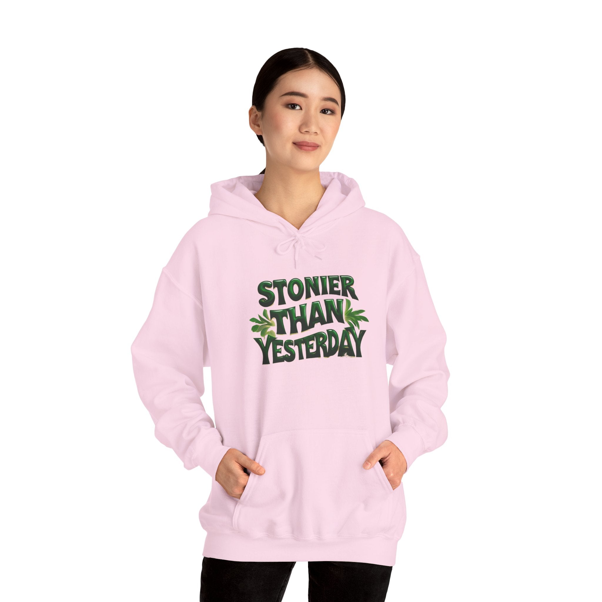 Stoner Vibes Unisex Hooded Sweatshirt - 'Stonier Than Yesterday'