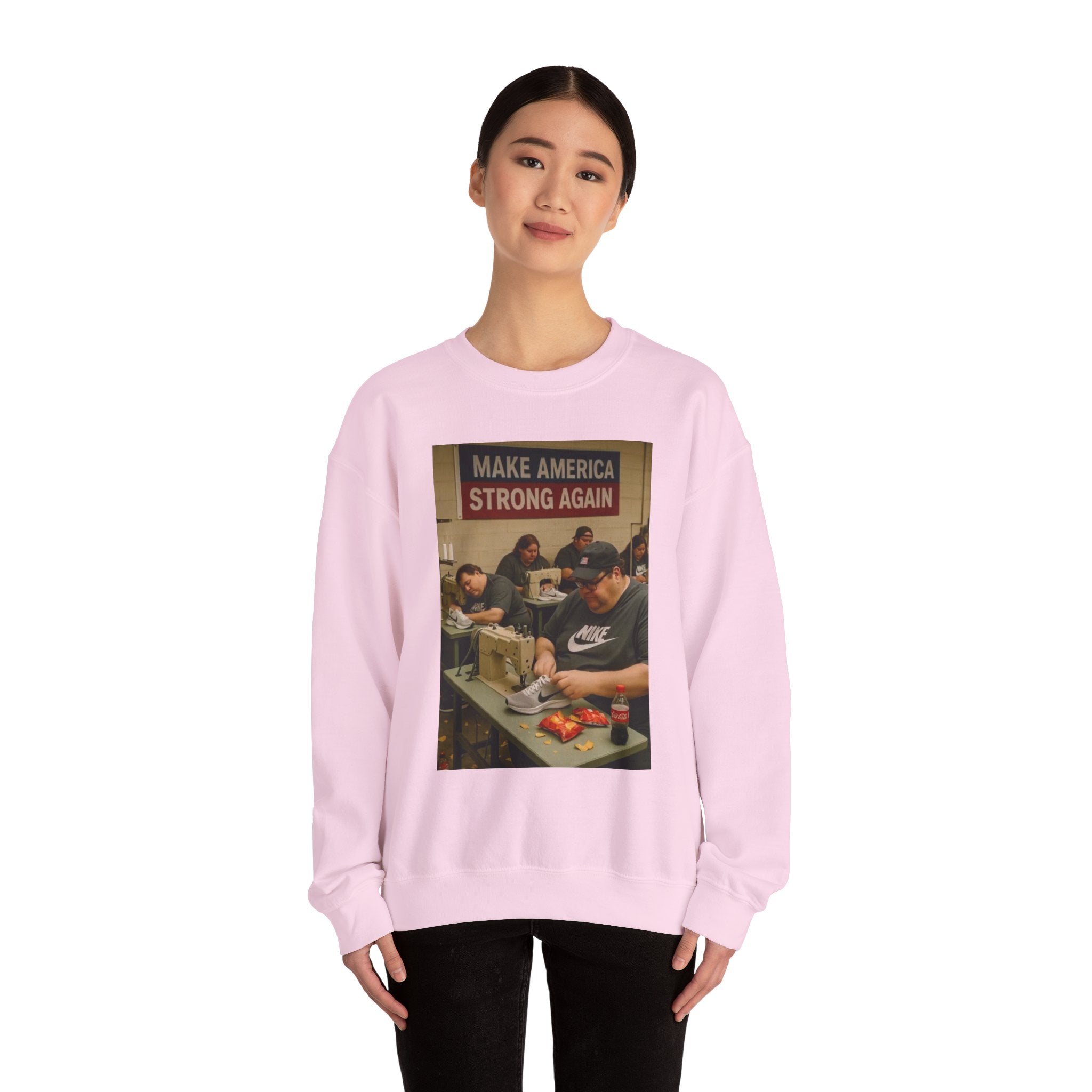 Unisex Heavy Blend Crewneck Sweatshirt - Make America Strong Again