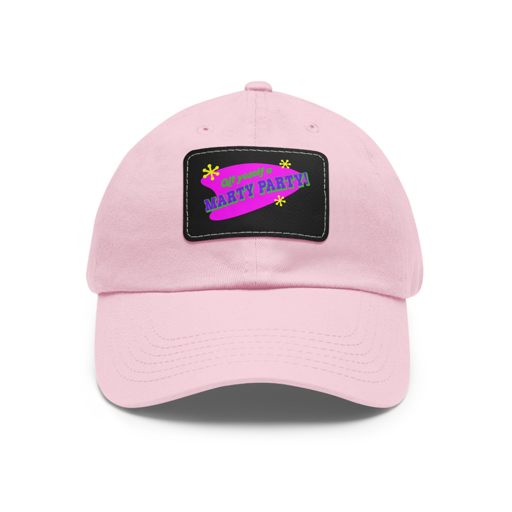 Marty Party Dad Hat with Leather Patch (Rectangle)