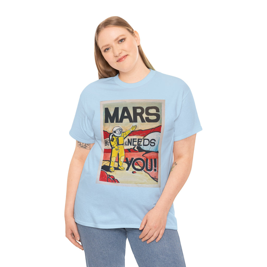 Mars Needs You Unisex Heavy Cotton Tee