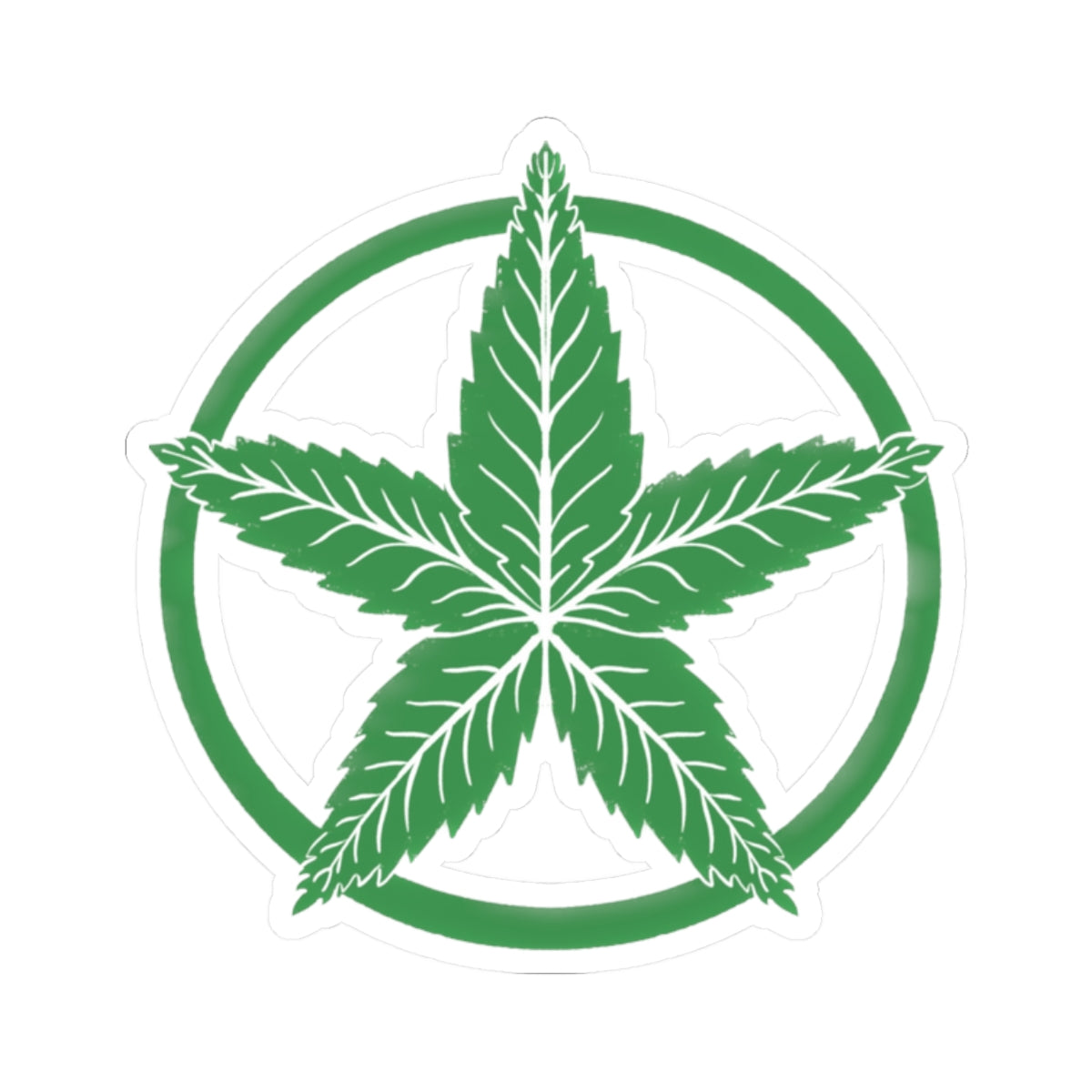 Green Army Star Kiss-Cut Stickers