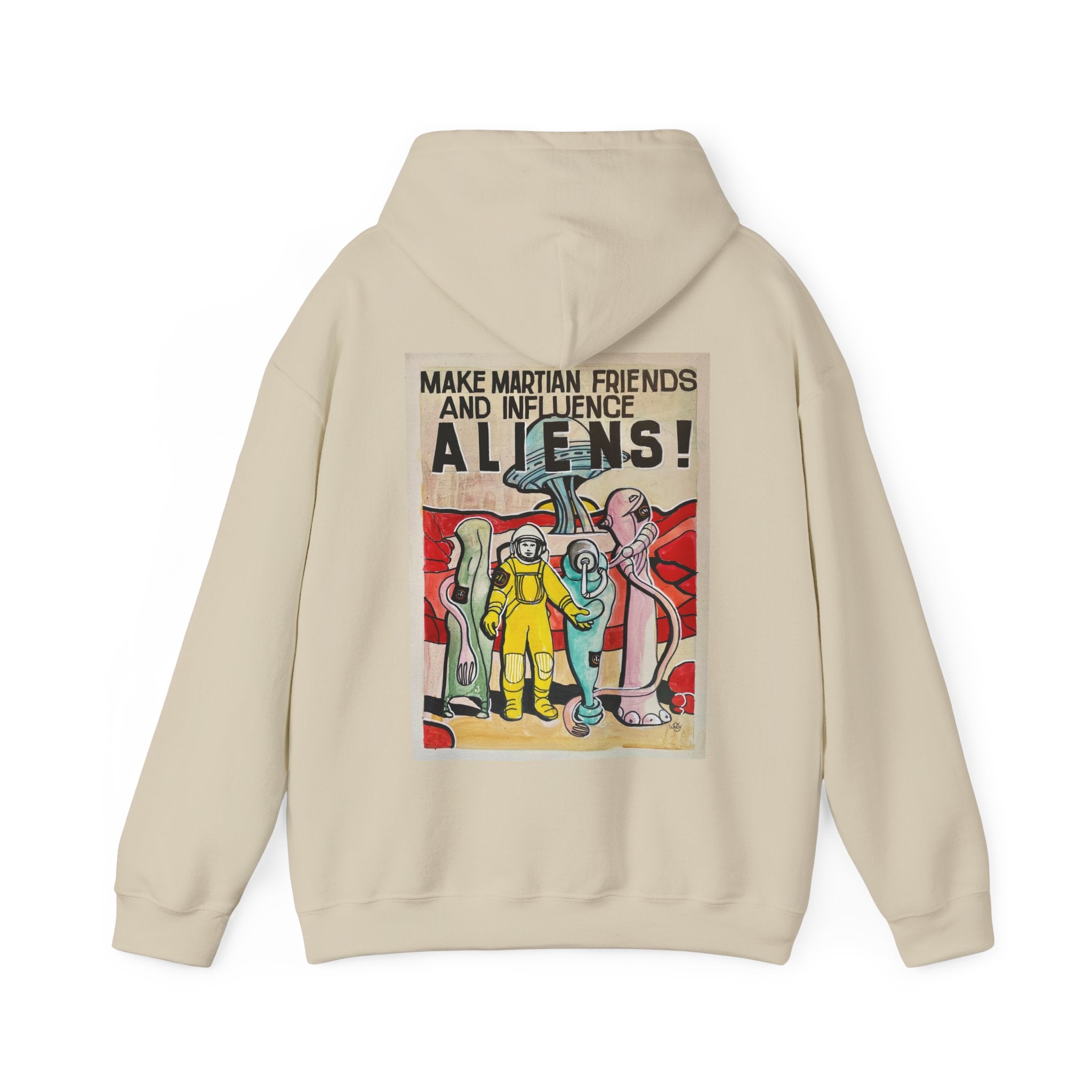 Mars Aliens Unisex Heavy Blend Hooded Sweatshirt