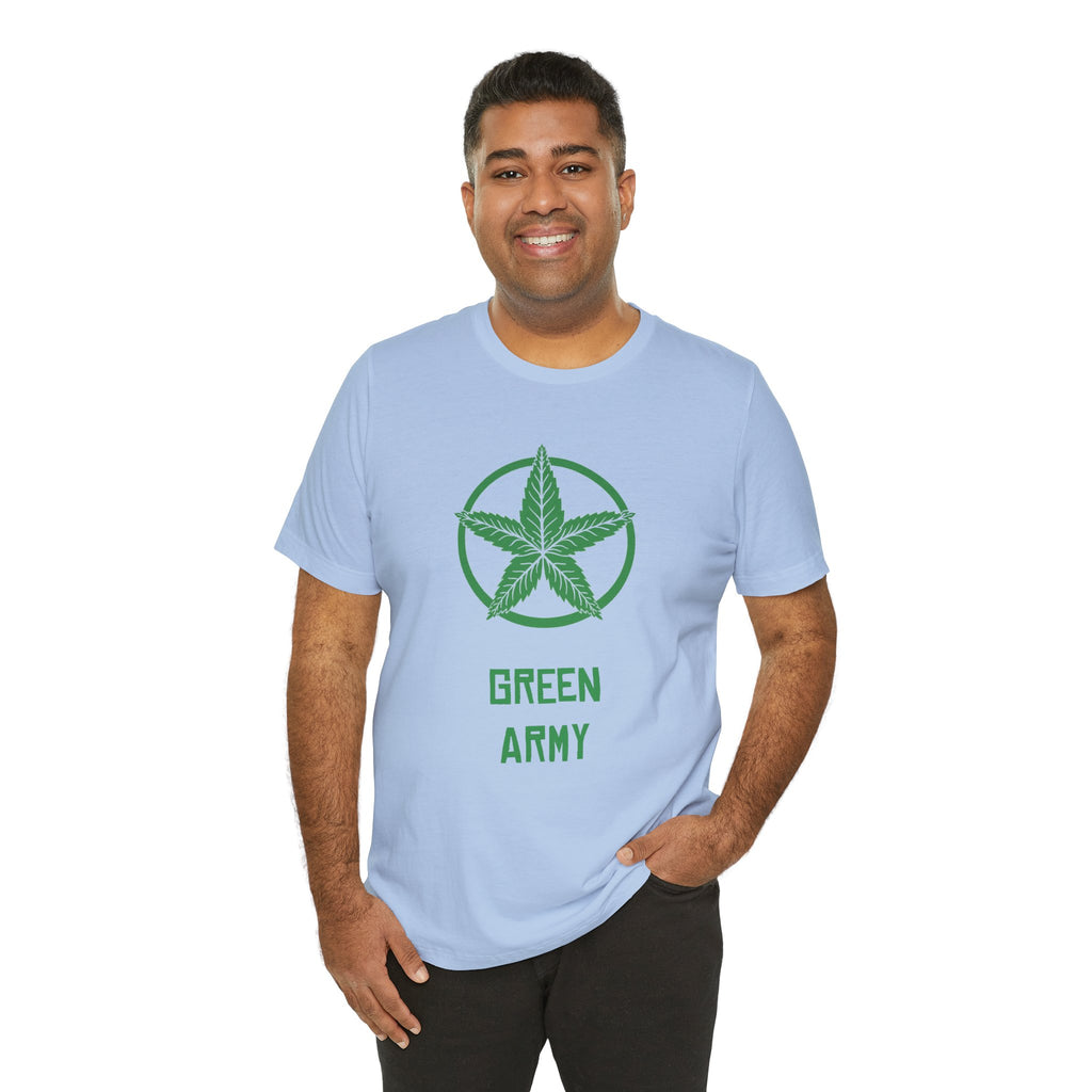 Green Army Star Unisex Jersey Short Sleeve Tee