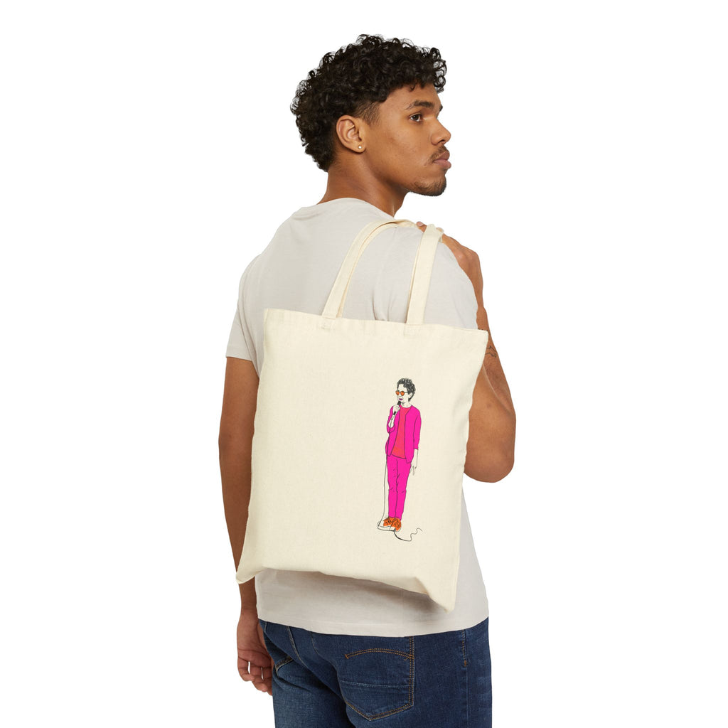 Loren K Little Old Lesbian Cotton Canvas Tote Bag