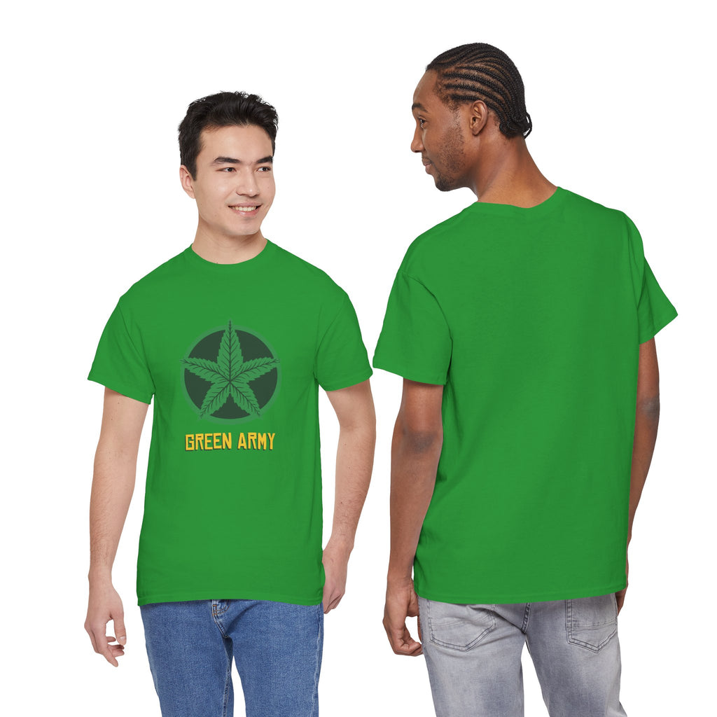 Green Army Star Logo Unisex Heavy Cotton Tee