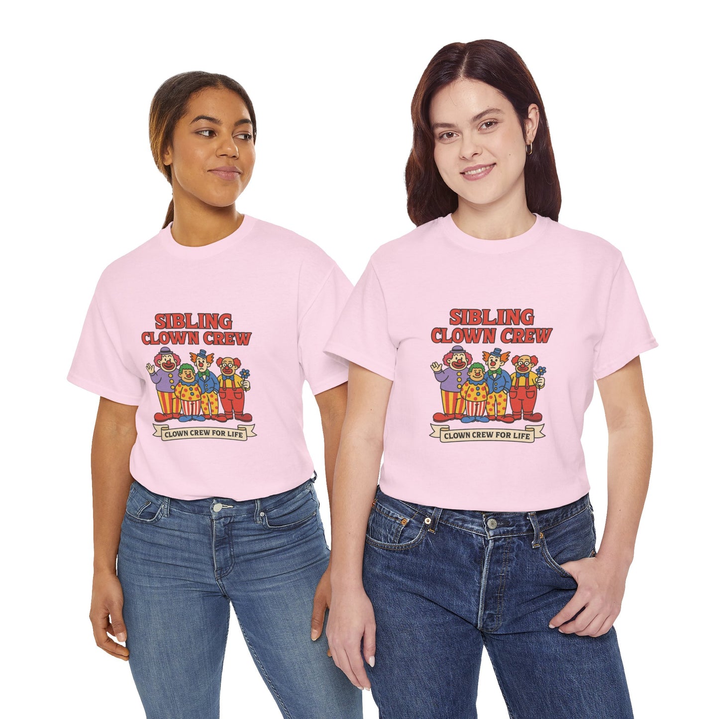 Clown Siblings Unisex Heavy Cotton Tee