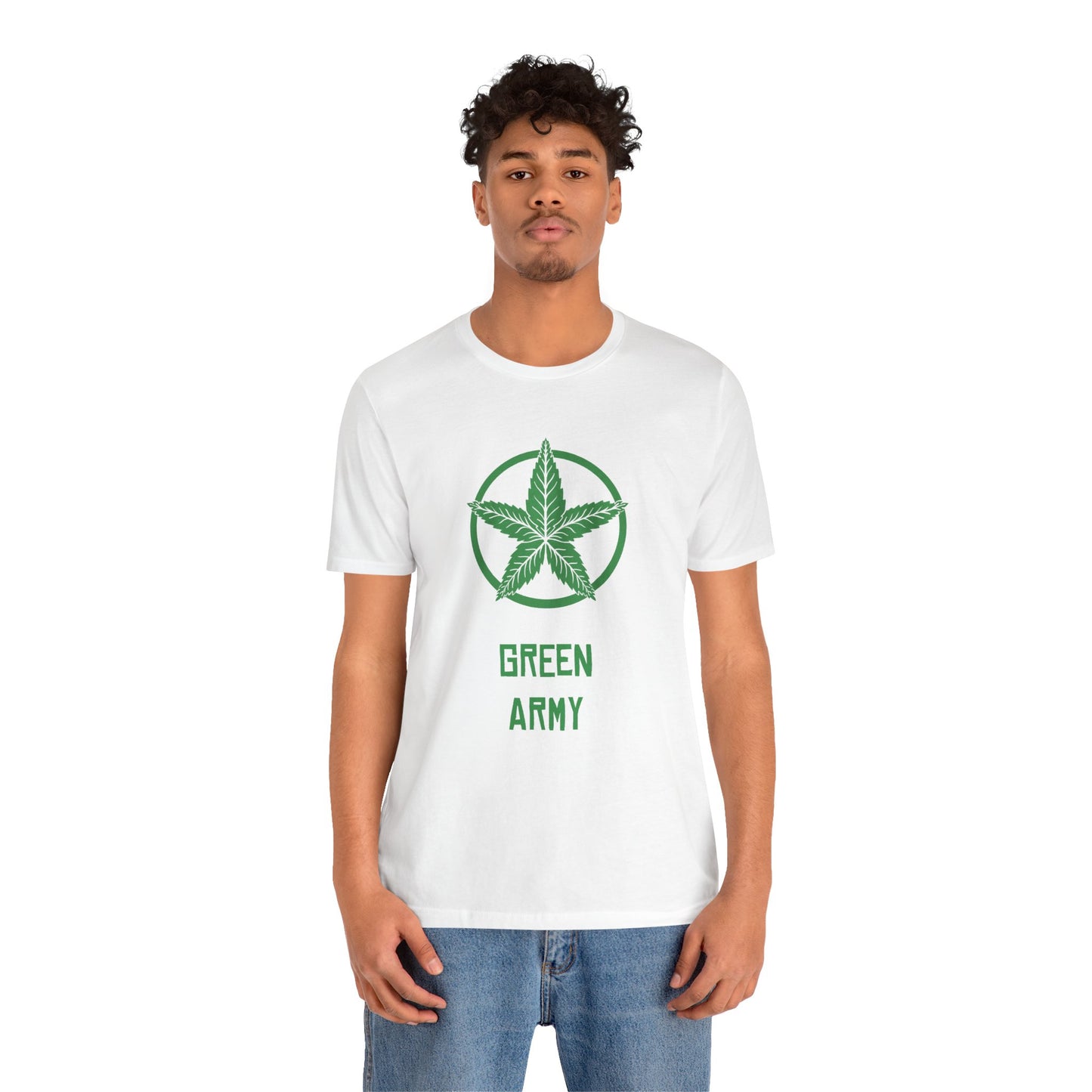 Green Army Star Unisex Jersey Short Sleeve Tee