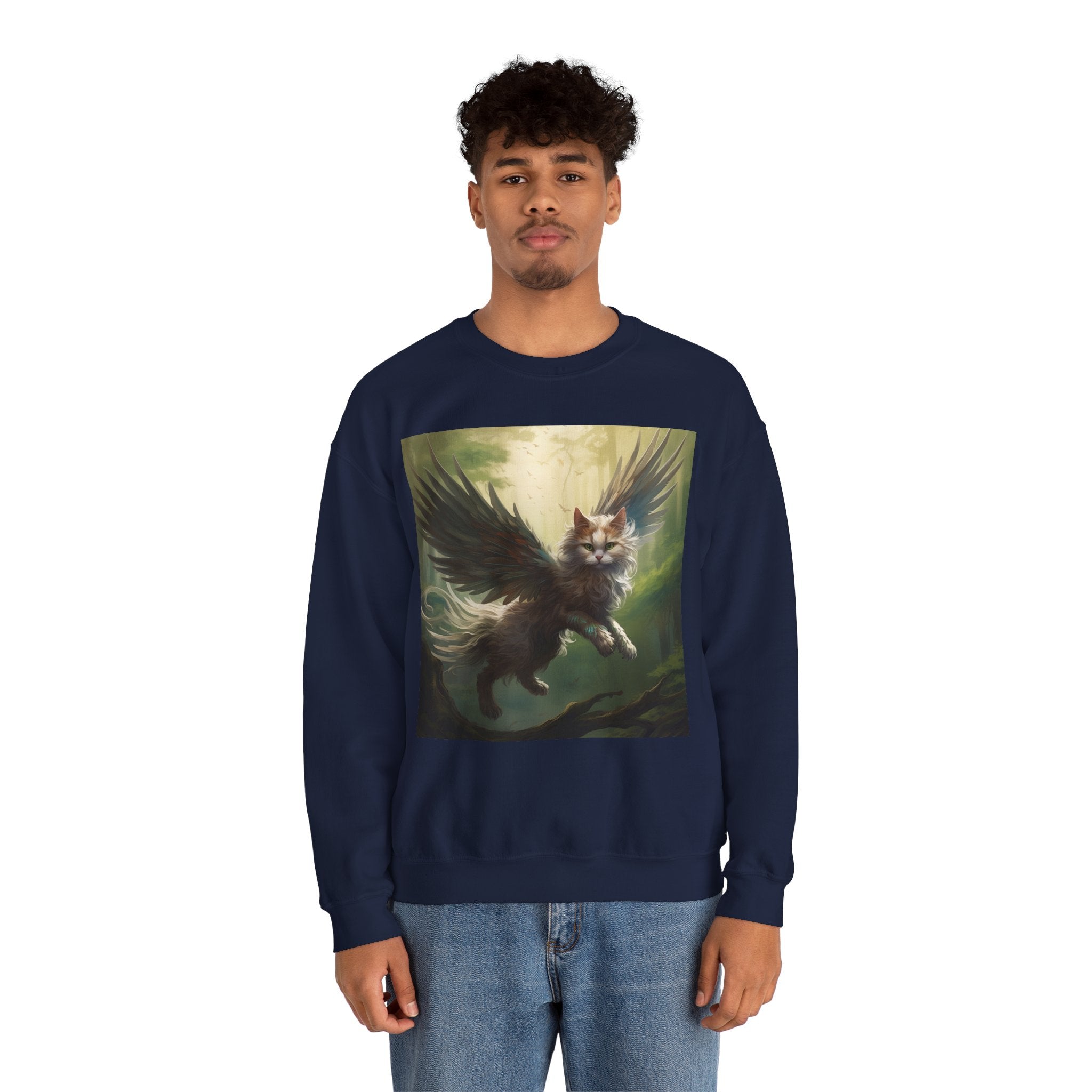 Fantasy Cat Unisex Heavy Blend Crewneck Sweatshirt