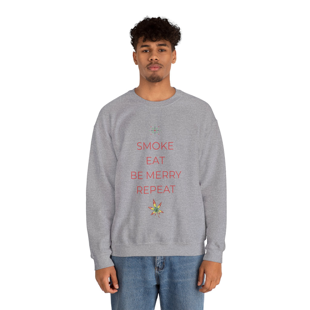 Eat Repeat Holiday Unisex Heavy Blend Crewneck Sweatshirt