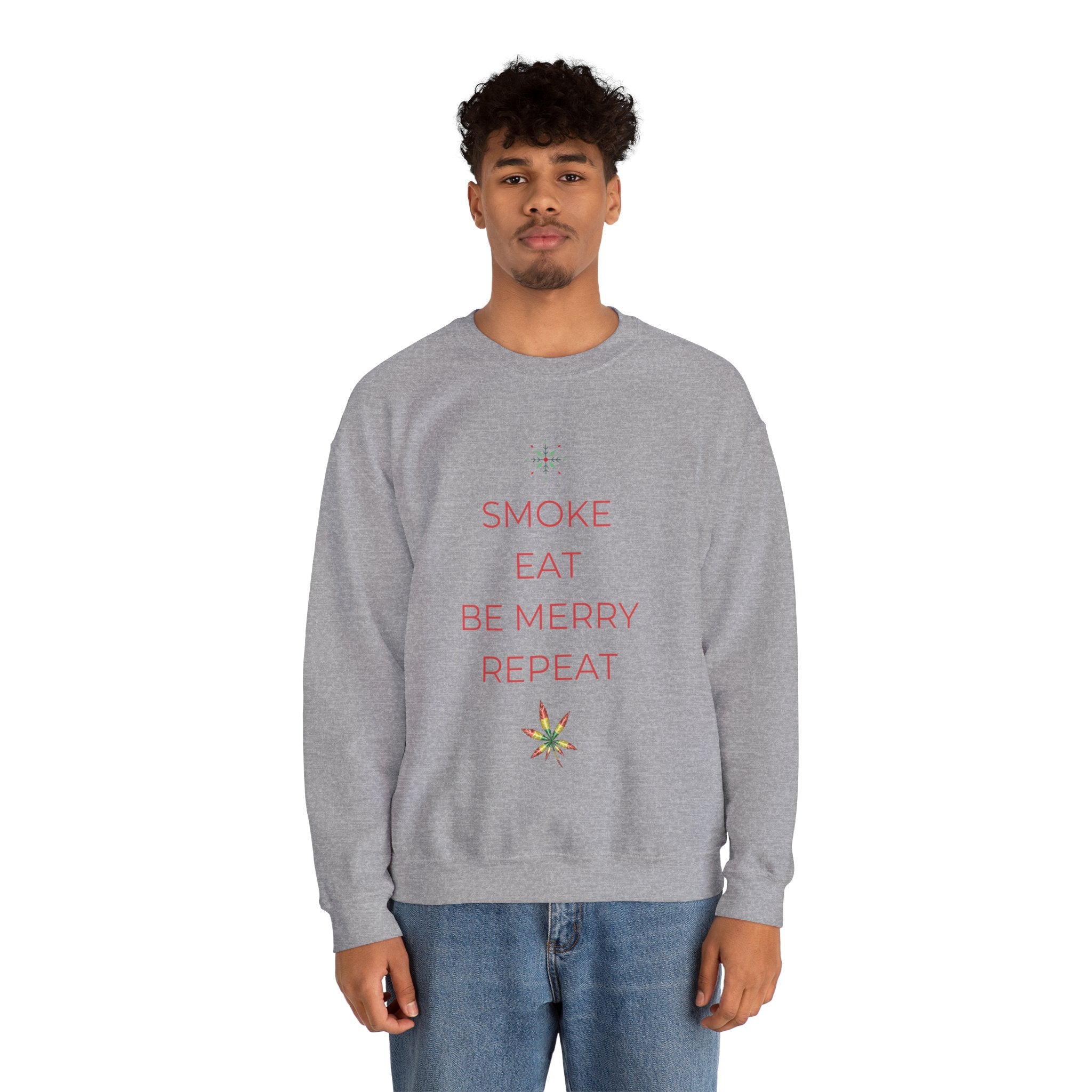 Eat Repeat Holiday Unisex Heavy Blend Crewneck Sweatshirt