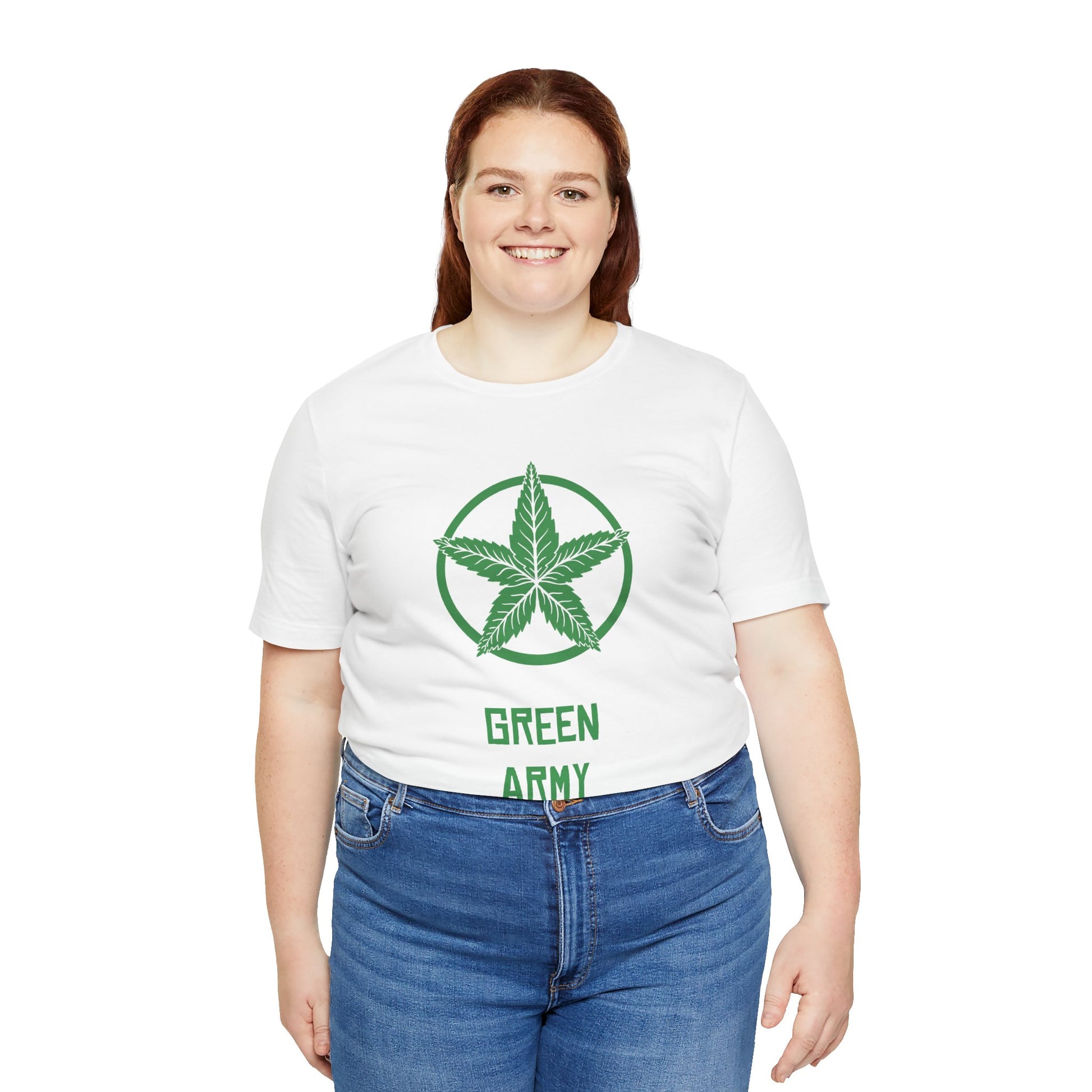 Green Army Star Unisex Jersey Short Sleeve Tee