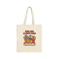 Sibling Clown Crew Cotton Canvas Tote Bag - Fun & Whimsical Design for Family Gatherings